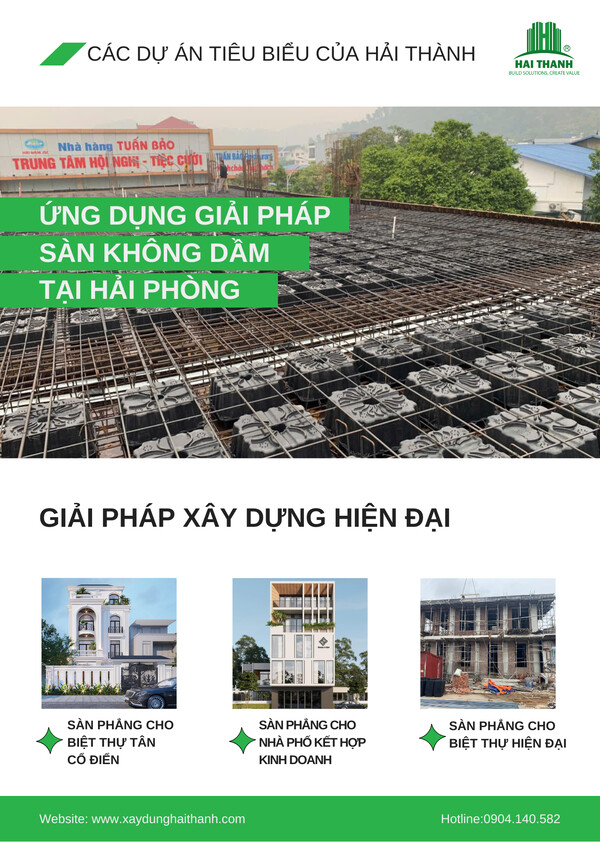 Ứng dụng sàn không dầm tại Hải Phòng trong thực tế: Các dự án tiêu biểu của Hải Thành